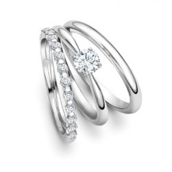 Wedding Ring And Engagement Ring Set